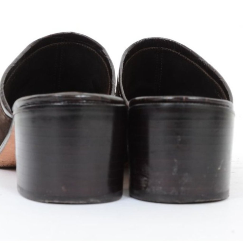 Brighton Fiona Women 8 Brown Suede Colorful Flowers Slide Mules Western Festival — image 6 of 8
